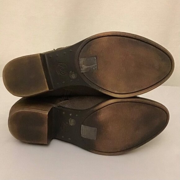 Lucky Brand 7.5 Bartalino Women’s Booties Suede Leather Ankle Boots Brown - Picture 6 of 12